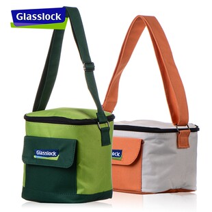 精选Glasslock保温饭盒包女便当包男手拎包手提便携袋子带拉链收