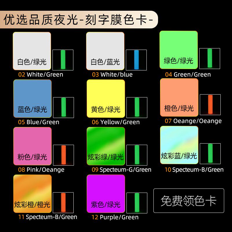 厂家直销PU夜光热转印刻字膜易排废烫印转切膜YXH图案定制烫画膜