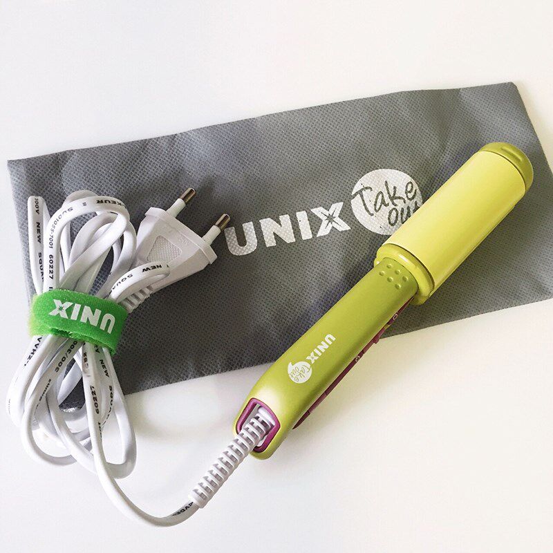 精选韩国unix迷你卷发梳卷发棒旅游便携陶瓷涂层卷直板夹无线卷发