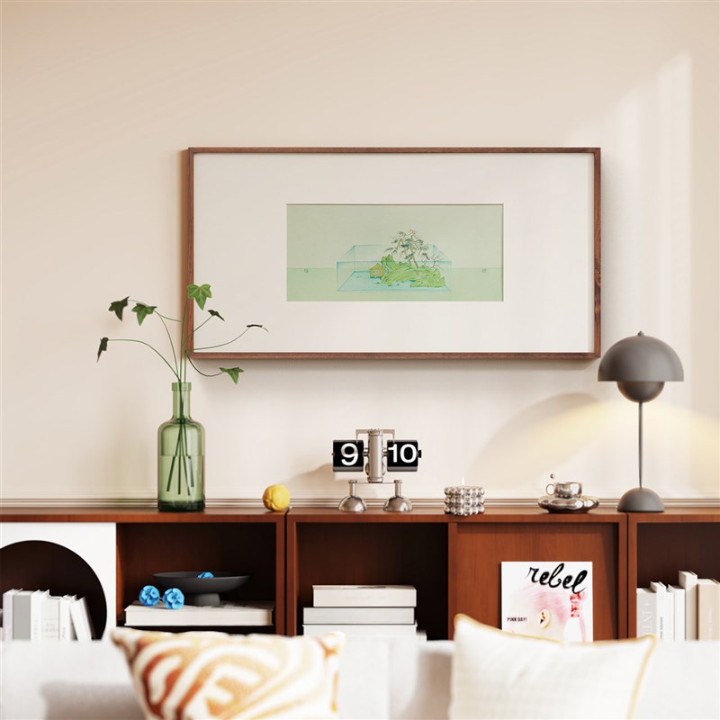牛文娟 现代美学客厅挂画小众艺术山水画框高级感民宿餐厅装饰画