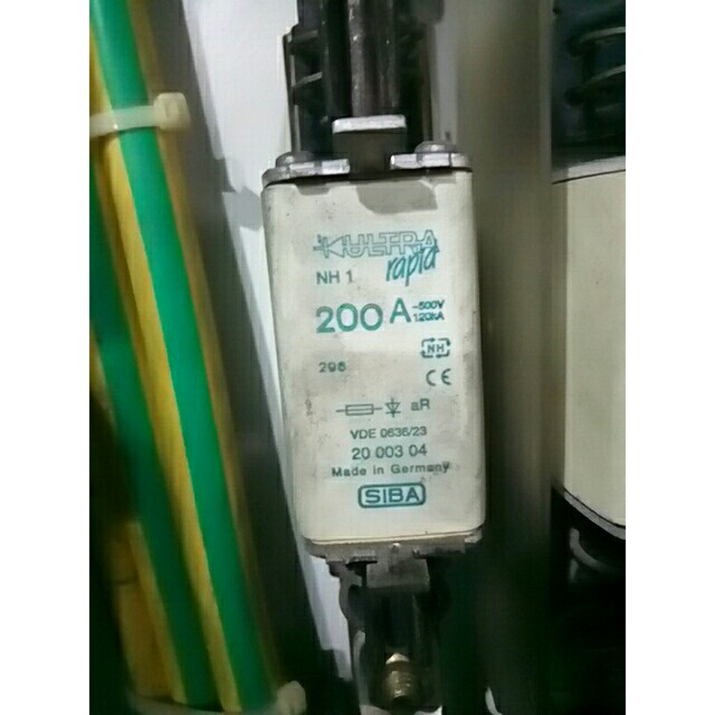 德国全新 SIBA熔断器 NH1 160A 200A 250A 500V 120kA aR 2000304