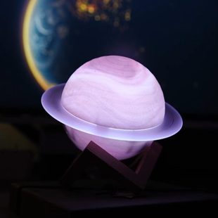 3D环家用低音炮蓝牙音箱音响质星女生灯光土桌面量高生日礼物梦幻