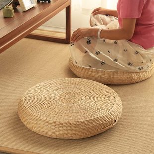 蒲团坐垫地上草编打坐垫家用坐墩拜茶道 佛加厚榻榻米垫子禅修日式