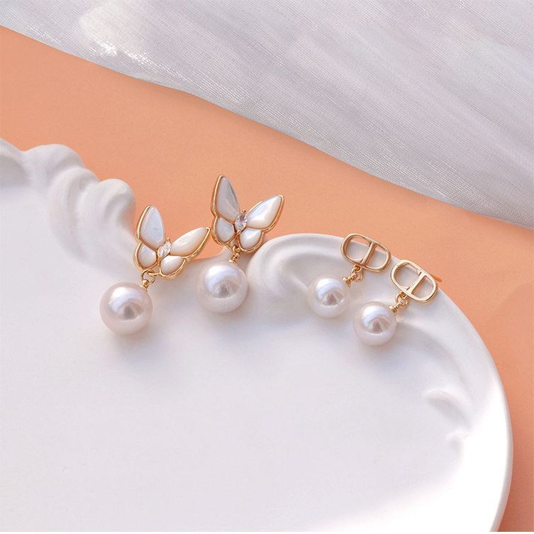 天然淡水珍珠正圆爱迪生珍珠耳坠 蝴蝶珍珠耳钉 纯银耳钉珍珠耳坠,珠宝/钻石/翡翠,耳饰,淘宝优惠券,粉丝福利购,淘宝优惠卷