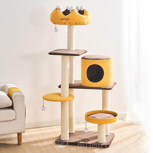 新品凯Catr猫y皇冠猫爬架大型剑麻柱猫磨爪猫窝用树猫架一瑞体猫