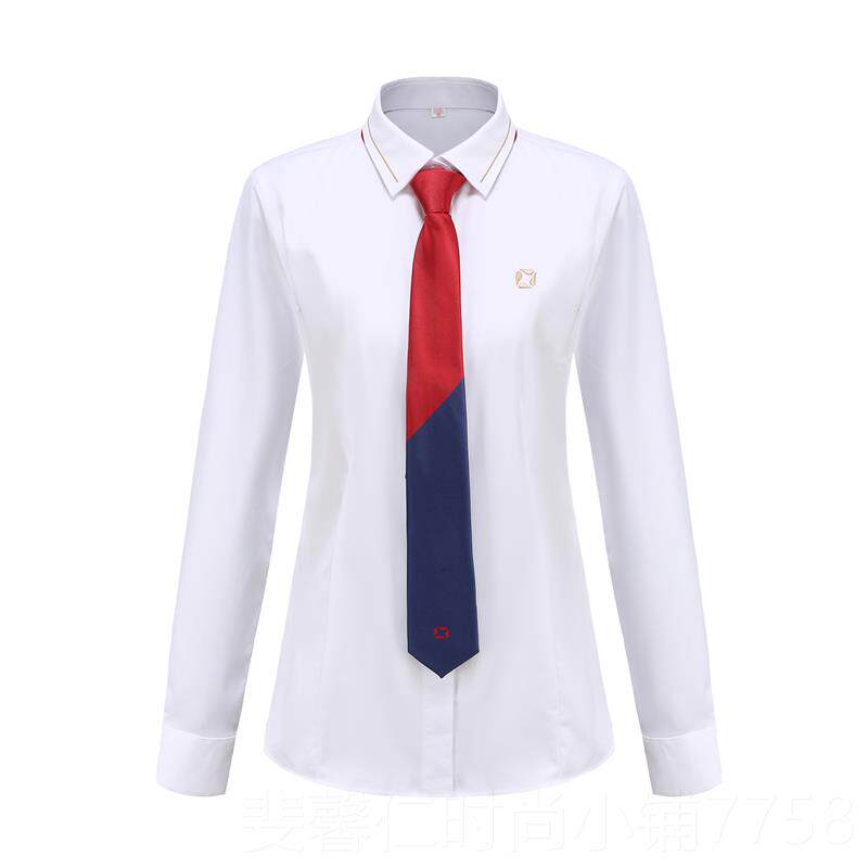 新品中环地产新白色衫衬竹2022款纤维弹力免款烫衬衣房产制服工作图片