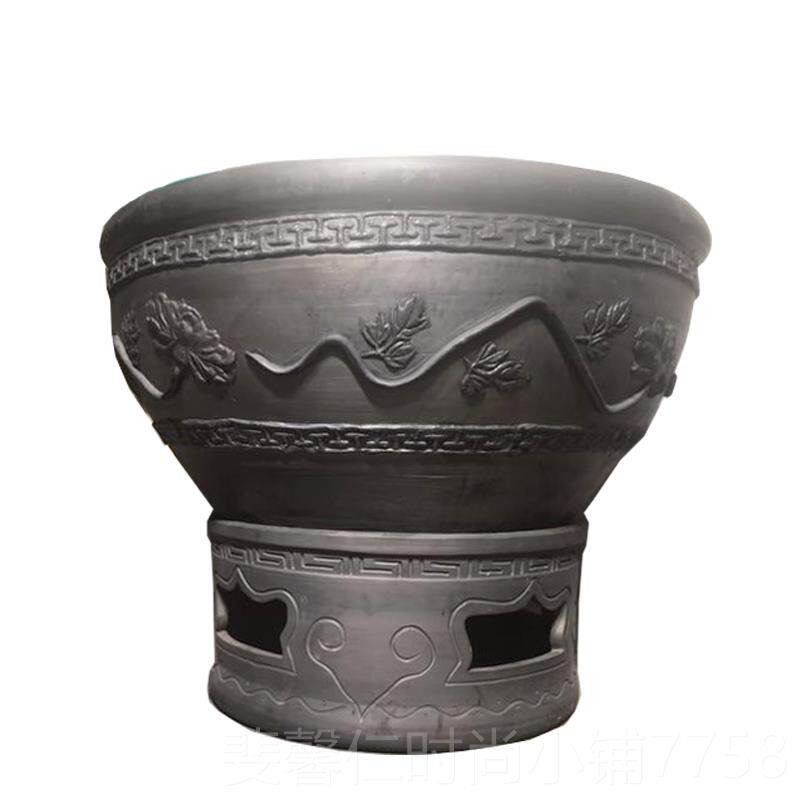 新品老北鱼泥缸厅造景养金鱼鱼缸陶瓷盆瓦客盆鱼缸荷花缸庭院特大