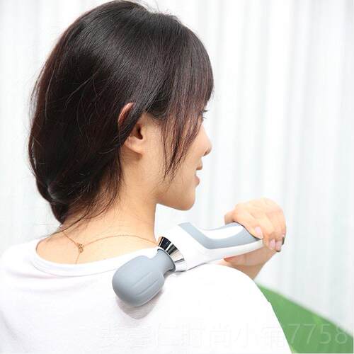 新品小型按摩器肩颈腰棒全身多功能手持振充电式动敲打部海豚按摩
