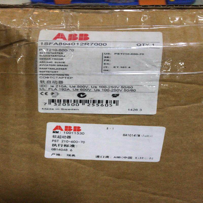 议价PST210-600-70 ABB软启动  1SFA894012R7000全新原装正品