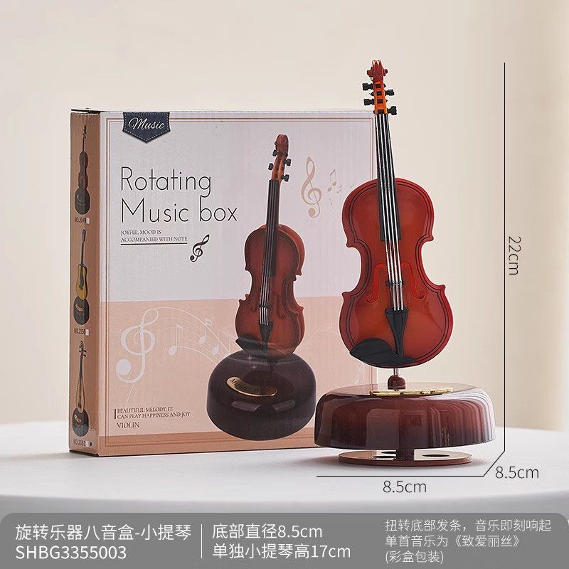 创意吉他音乐盒摆件客厅书房桌面装饰品女生生日礼物礼品