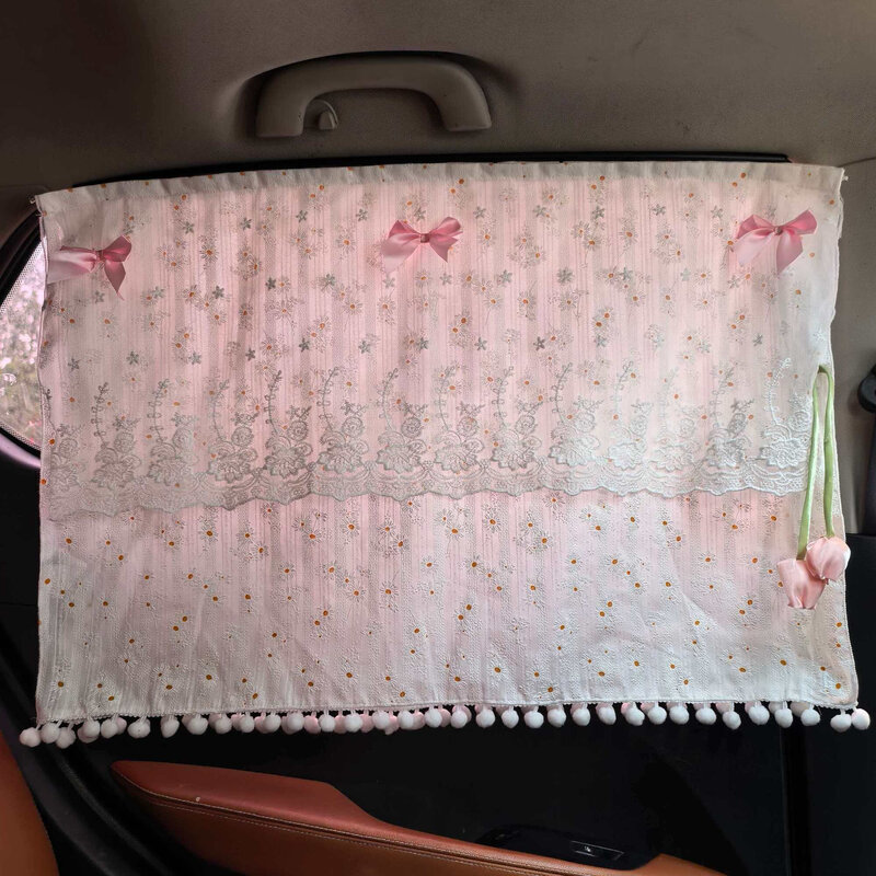 卡嵌滑轨推拉汽车防晒遮阳帘婴儿宝宝车载车窗帘防紫外线隔热隐私
