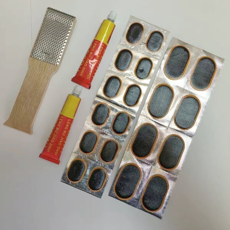 内胎修补补丁补胎片补胎工具套装自行车摩托电动车补胎贴胶片胶水