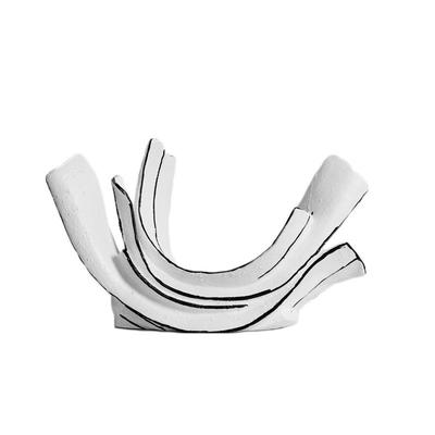 现代简约几何声息手绘树脂侘寂风摆件设现代简约样板房软装形态