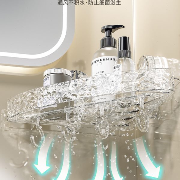 浴室吸盘三角置物架壁挂式免打孔转角收纳盒厕所洗澡间墙角收纳架