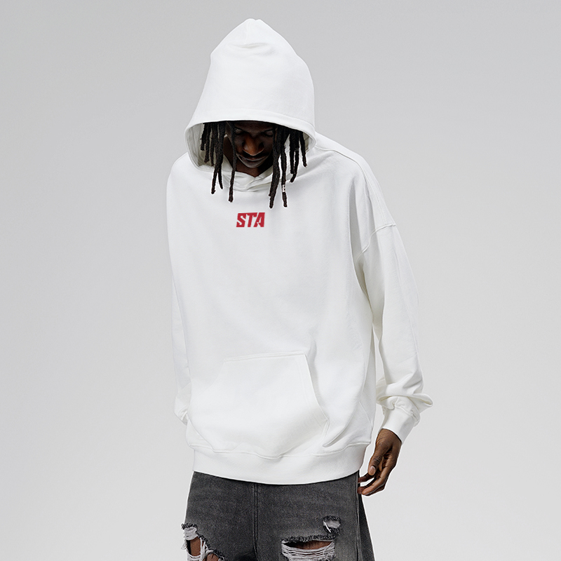 STA秋冬加厚潮牌连帽卫衣百搭
