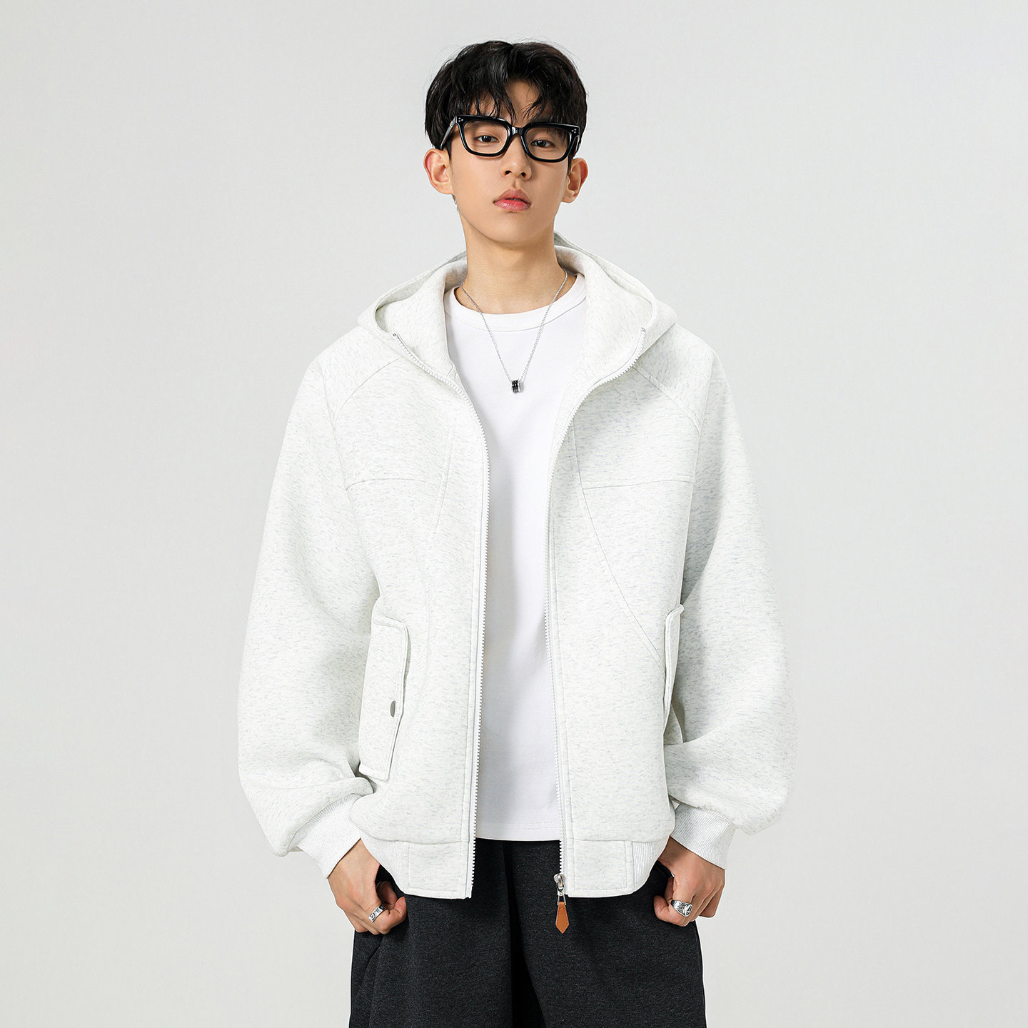 STA开衫拉链美式重磅连帽卫衣男宽松百搭街头潮流休闲外套美式,男装,卫衣,淘宝优惠券,粉丝福利购,淘宝优惠卷