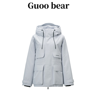 短款 户外工装 保暖连帽羽绒服 新款 GUOOBEAR古家小熊冲锋衣2025冬季