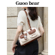 GUOOBEAR古家小熊2025新款 休闲单肩腋下包女士大容量撞色保龄球包