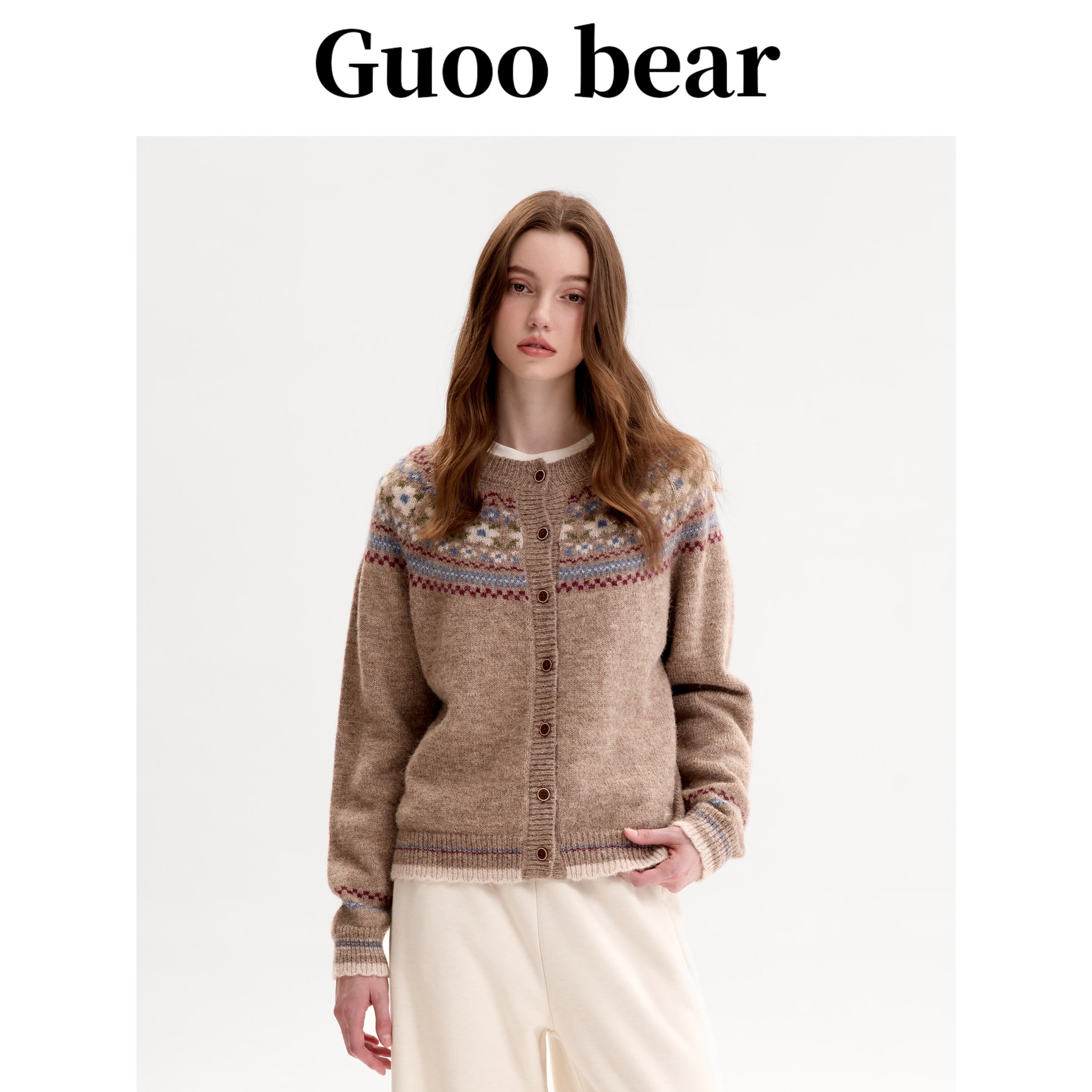 GUOOBEAR古家小熊毛衣针织开衫