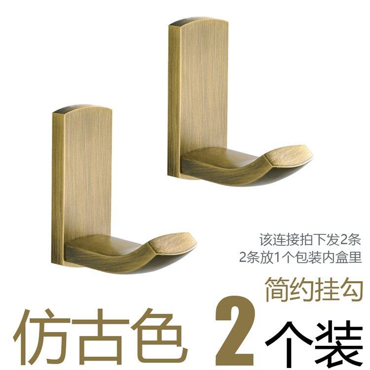 卫浴挂件 五金挂钩铜材质仿古做旧古铜色厨卫衣帽钩衣勾 2只装