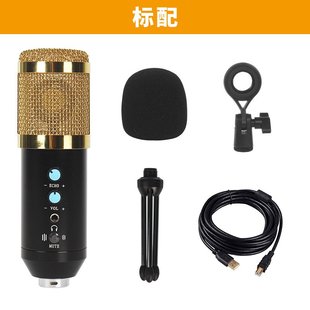 电脑家用游戏竞技录音专用降噪有线话筒 USB电容麦克风直播套装
