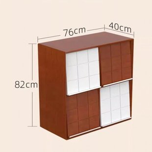 收纳柜储物柜客厅书柜现代轻奢中古模块组合书架置物架小户型卧室