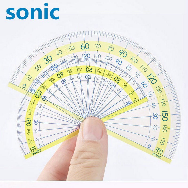 日本SONIC量角器套装小学生一二四年级数学演示教具A初中生三角尺