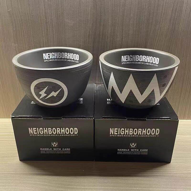 NeighborhoodNBHD日式潮流块根花盆植物盆龙舌兰布纹球黑王丸花器