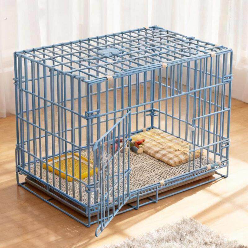 折叠宠物笼狗笼猫笼兔笼加粗家用带厕所分离室内狗别墅中小型犬笼
