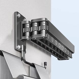 折叠晾衣架子壁挂式室内飘窗外家用阳台隐形晾衣杆伸缩晒被子神器