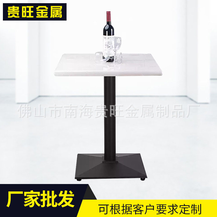 厂家批发餐桌台脚架方形铸铁桌脚铸铁桌台脚咖啡厅西餐厅台脚