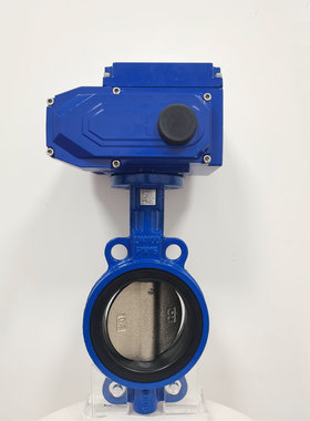 304不锈钢埃美柯电动对夹蝶阀D971X-16Q球墨铸铁软密封DN50-300