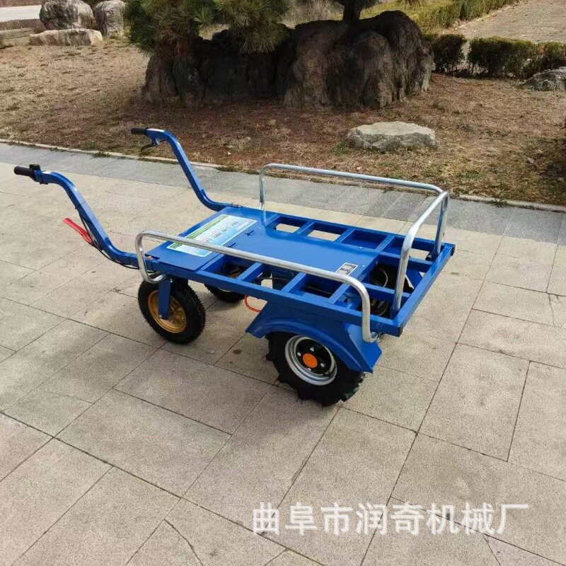 电动四轮搬运车 工地农用养殖通用 可进电梯平板车拉货载重王运输