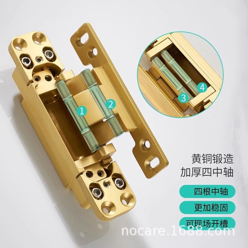 门框免开槽隐形合页三维可调
