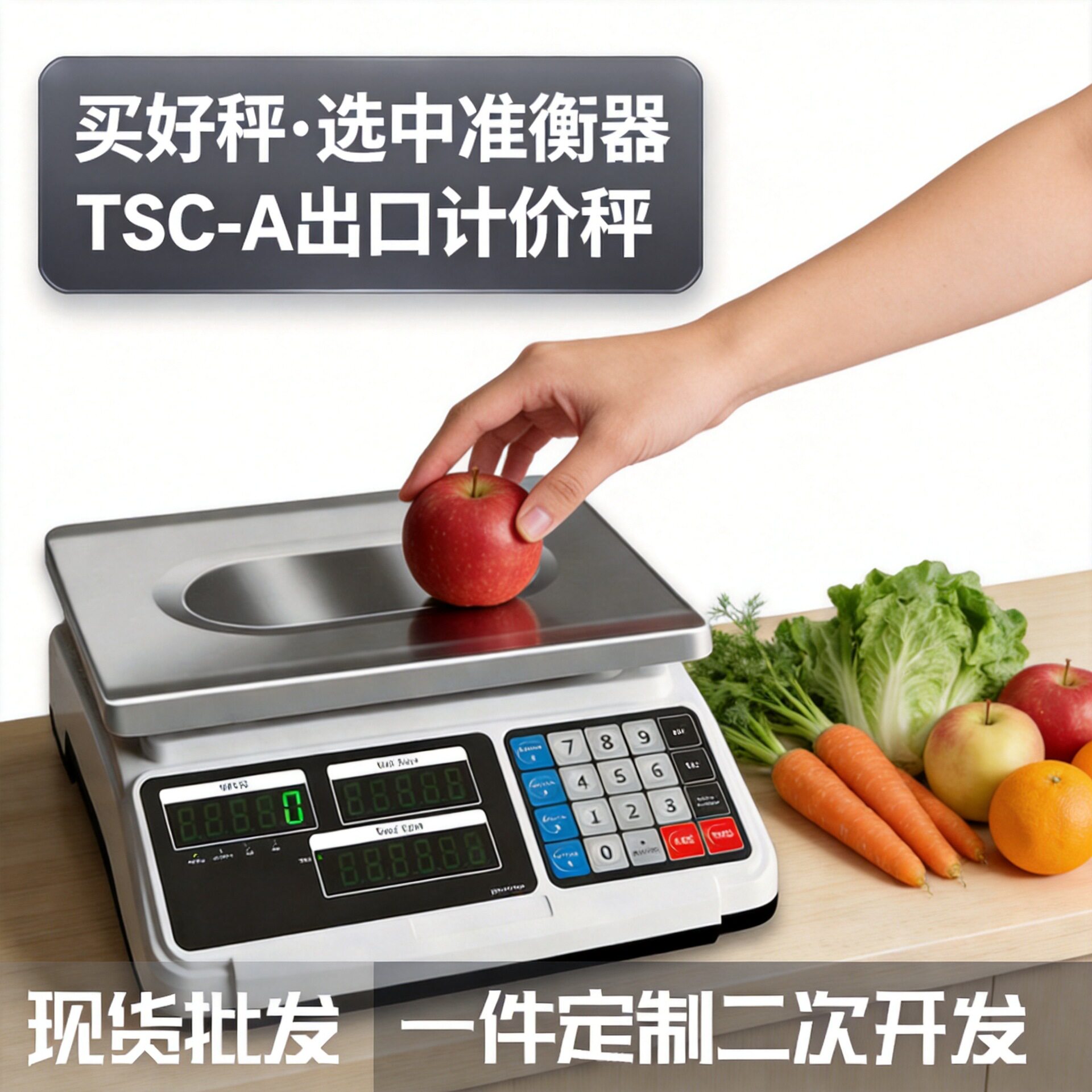 外贸出口30kg充电英文版台秤