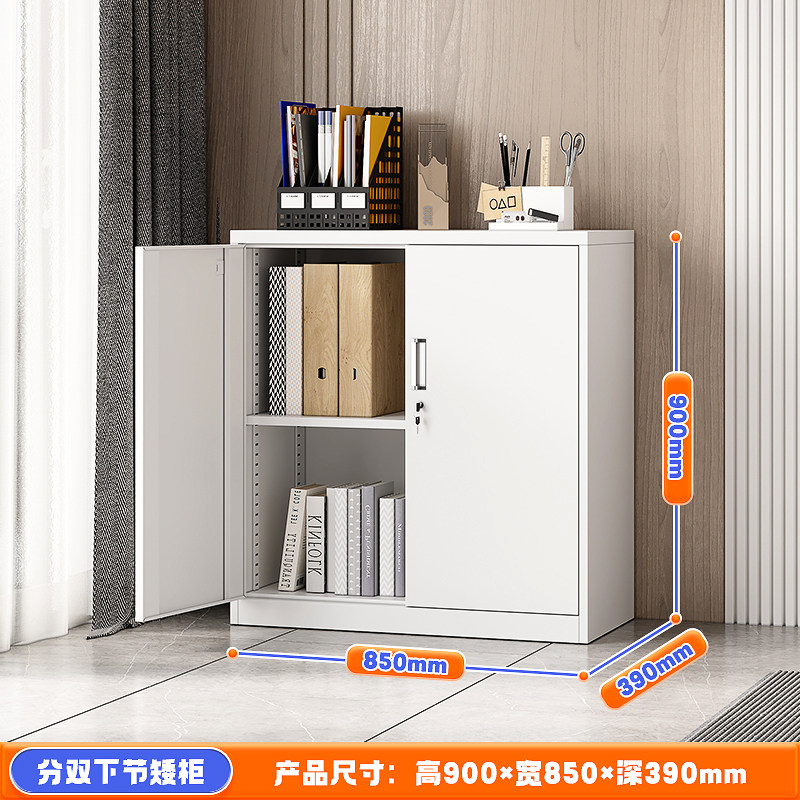 矮柜落地储物柜资料文件柜家用带锁抽屉铁皮储物多规格工具柜子图片