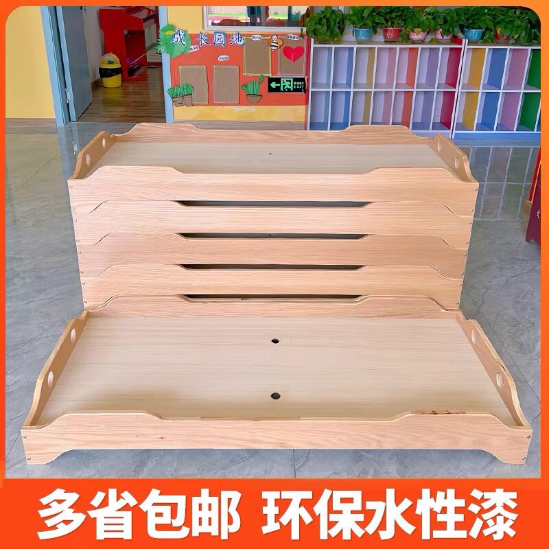 幼儿园床午睡床托育实木床儿童托管班床午休床叠叠床小学生午托床