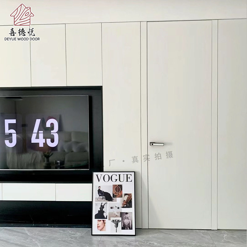 无框门卧室客厅木门背景墙一体隐形门暗门通顶套装门厂家