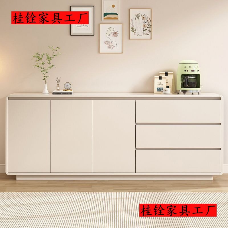 餐边柜全实木家用橱柜现代简约客厅靠墙一体厨房储物备餐柜