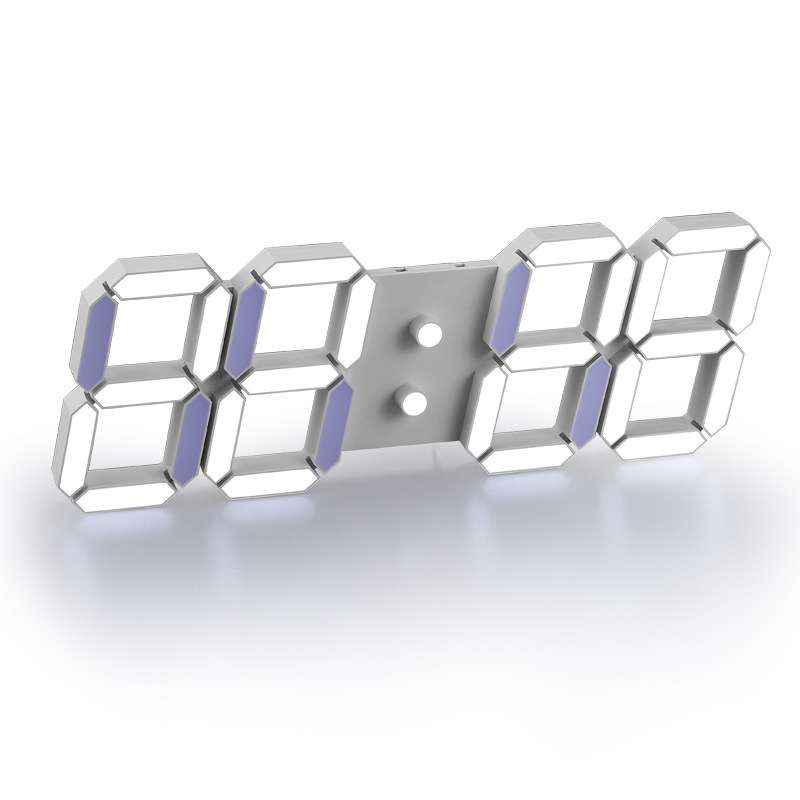 LESTRY简约静音校时数字时钟挂钟遥控操作