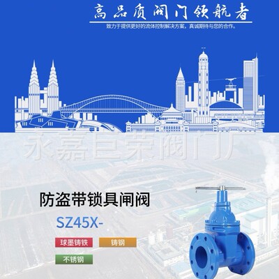 埋地式弹性座封闸阀SZ45X 自密封 耐腐蚀 不锈钢球墨铸铁南高阀门