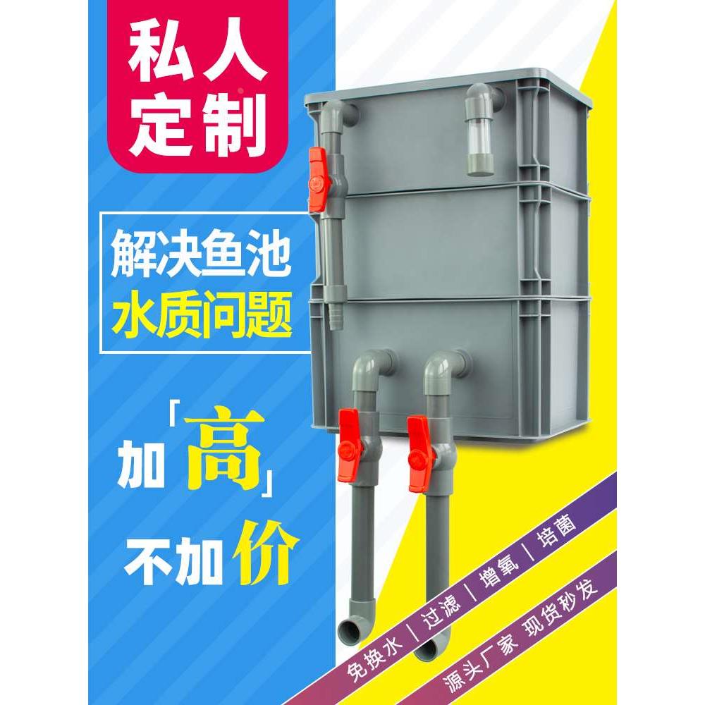 定制小型中转整理周转箱diy滴流盒防溢流生态鱼缸池上滤过滤系统