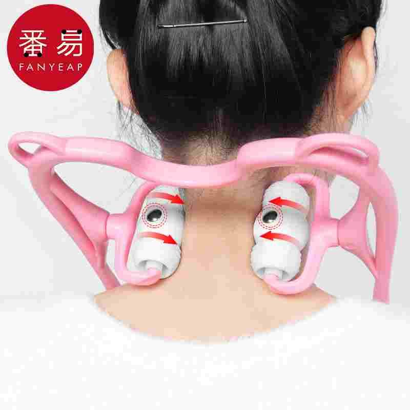 按摩器/颈椎A1P40-番易颈椎按摩配件多功能家用手动按压滚轮养