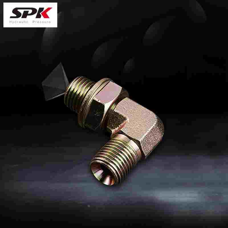 永华标准1BG9可调节活动直角接头液压油管过渡弯头G14可旋转