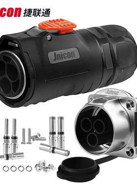 MJ32快卡2芯金属防水连接器100A 200A大功率电源航空插头 耐高温