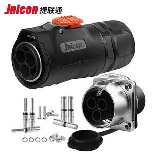 MJ32快卡2芯金属防水连接器100A 200A大功率电源航空插头 耐高温