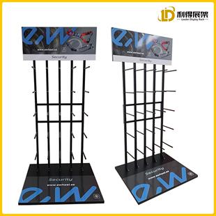 直销直行车锁链展示架防盗锁挂钩架五金工具收纳架商品货架铁