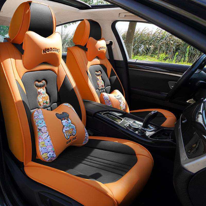 北京现代IX25IX35瑞纳朗动悦动男女皮革适用汽车坐垫四季全包座套