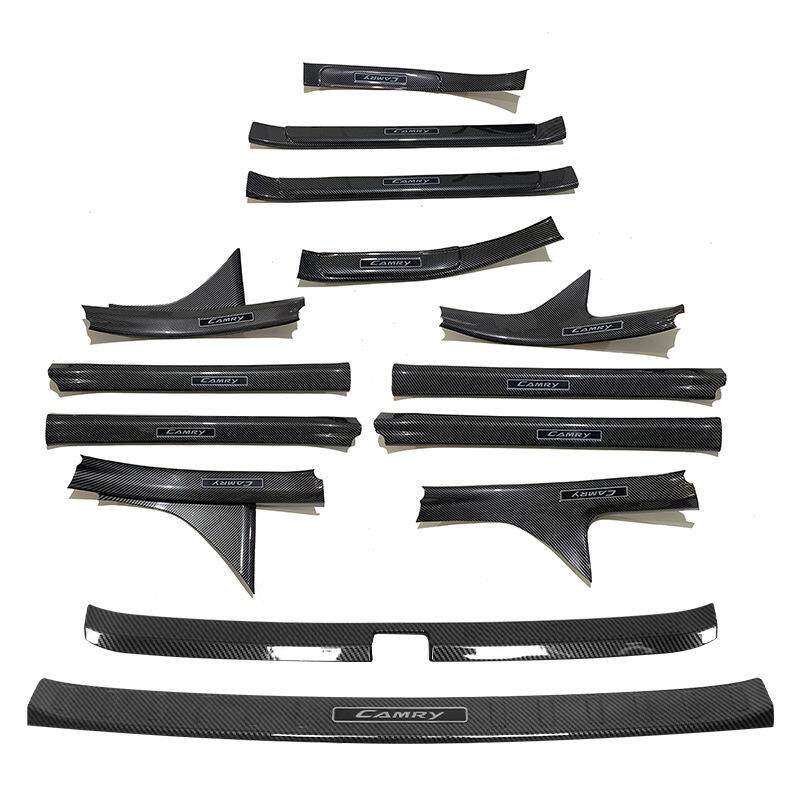 适用于18-23款丰田凯美瑞门槛条改装迎宾踏板后备箱后护板尾门饰