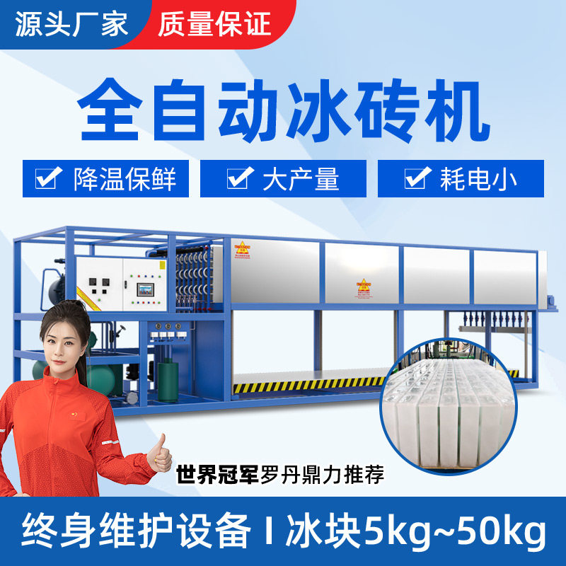 自动出冰工地降温冰砖机工业制冰机商用大型块冰机水产保鲜冰条机